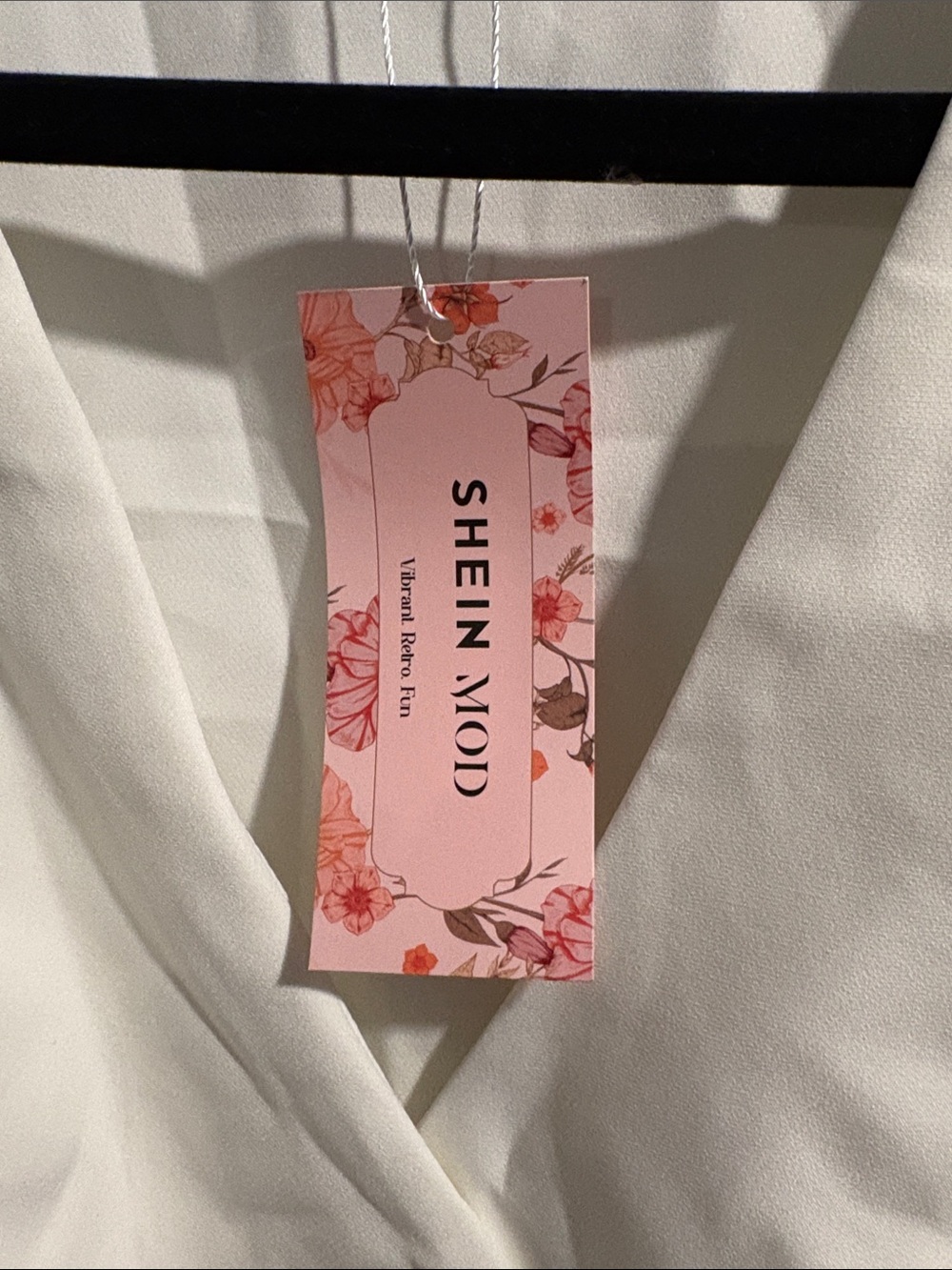 SHEIN off white hite Button Vest and Pleated Mini Skirt Set - Picture 3 of 7